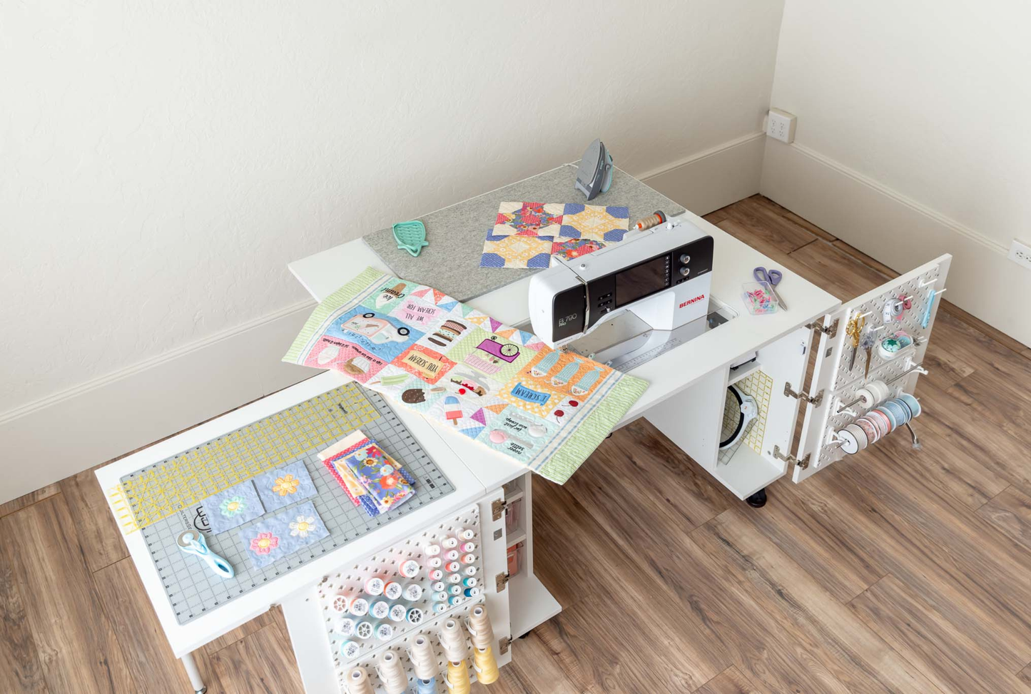 DreamStation - Overhead shot of sewing, ironing, and cutting materials [Deluxe] [Standard] - 27543962746942